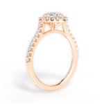 Jackie Cushion Cut Lab Grown Diamond 18Kt Rose Gold Engagement Ring - View 4