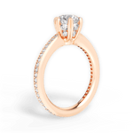 Louise Round Cut Lab Grown Diamond 18Kt Rose Gold Engagement Ring - View 3