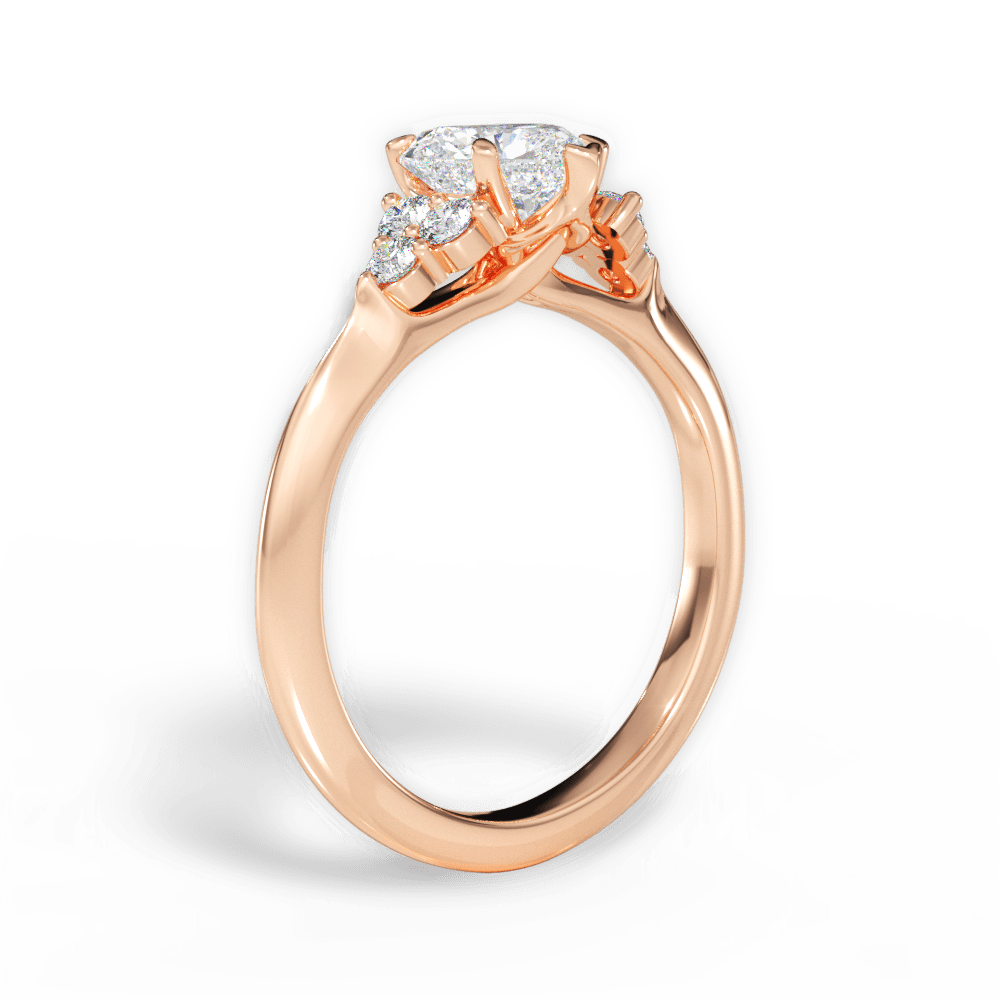 Celeste Heart Cut Lab Grown Diamond 18Kt Rose Gold Engagement Ring - View 2