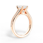 Delia Radiant Cut Lab Grown Diamond 18Kt Rose Gold Engagement Ring - View 3
