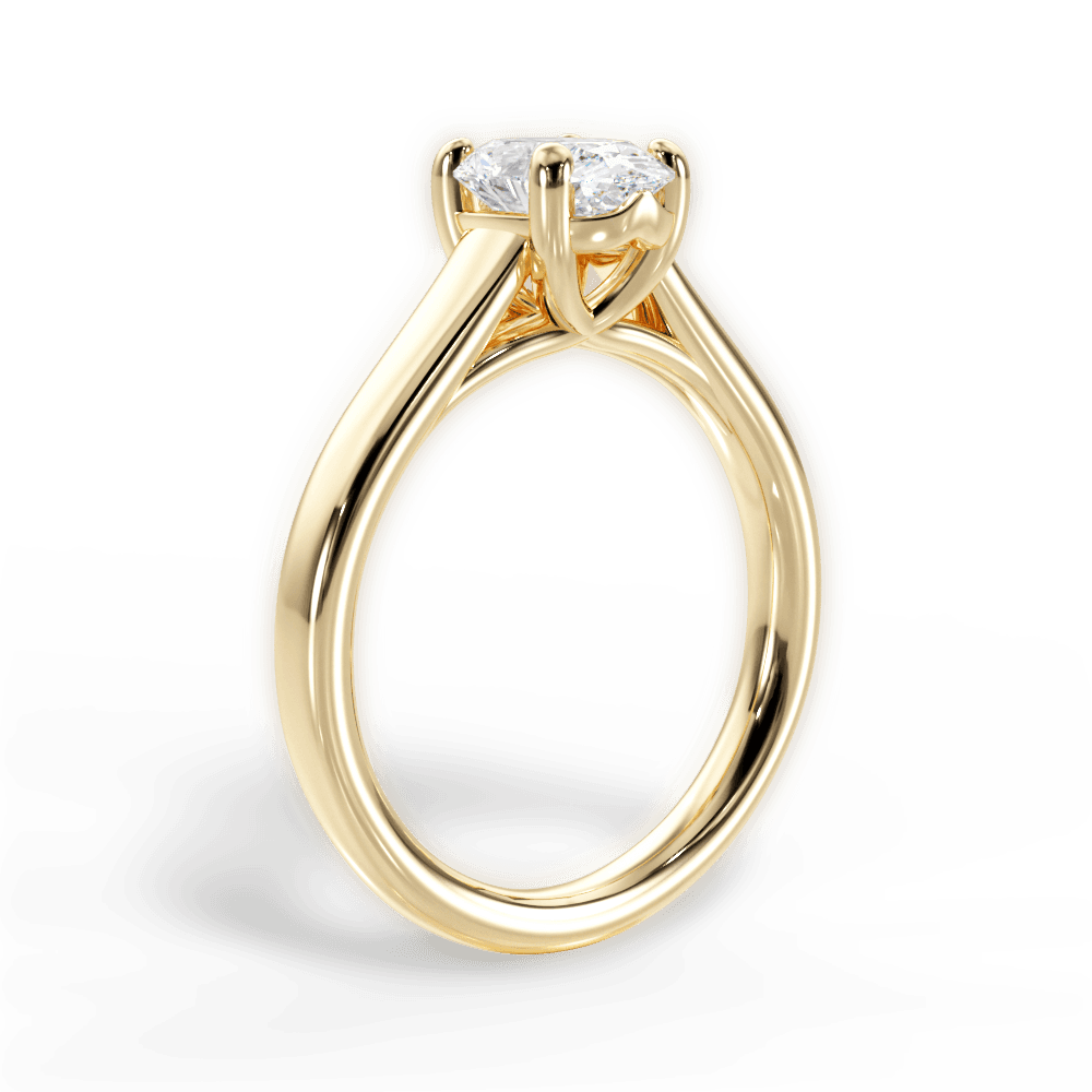 Ariana Oval Cut Lab Grown Diamond 18Kt Yellow Gold Engagement Ring - View 3
