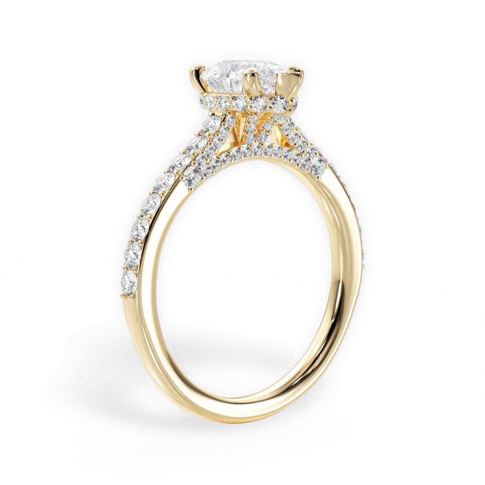 Laura Pear Cut Lab Grown Diamond 18Kt Yellow Gold Engagement Ring - View 3