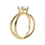 Ada Oval Cut Lab Grown Diamond 18Kt Yellow Gold Engagement Ring - View 2