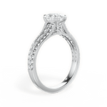 Kendra Pear Cut Lab Grown Diamond Platinum Engagement Ring - View 3