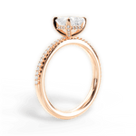 Helen Princess Cut Lab Grown Diamond 18Kt Rose Gold Engagement Ring - View 3