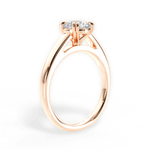 Courtney Round Cut Lab Grown Diamond 18Kt Rose Gold Engagement Ring - View 3