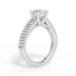 Jessica Round Cut Lab Grown Diamond 18Kt White Gold Engagement Ring - View 3