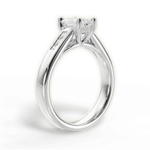 Brittany Emerald Cut Lab Grown Diamond 14Kt White Gold Engagement Ring - View 2