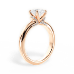 Florence Cushion Cut Lab Grown Diamond 18Kt Rose Gold Engagement Ring - View 2