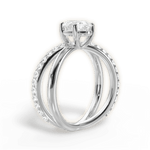 Jennifer Oval Cut Lab Grown Diamond 14Kt White Gold Engagement Ring - View 3