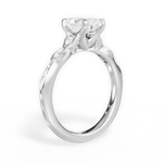 Cassie Radiant Cut Lab Grown Diamond Platinum Engagement Ring - View 3