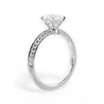 Gail Oval Cut Lab Grown Diamond 18Kt White Gold Engagement Ring - View 3