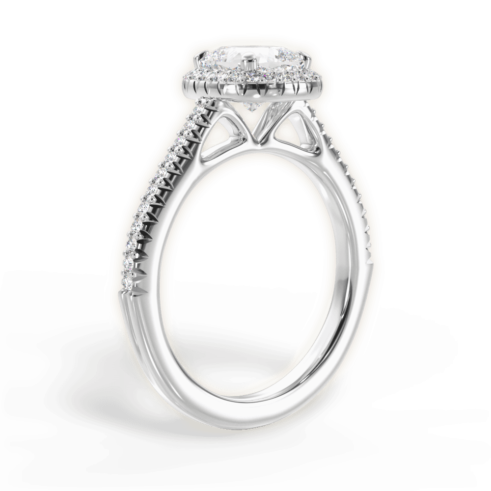 Jenny Cushion Cut Lab Grown Diamond 14Kt White Gold Engagement Ring - View 2