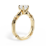 Claire Asscher Cut Lab Grown Diamond 18Kt Yellow Gold Engagement Ring - View 2