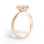 Joanne Radiant Cut Lab Grown Diamond 18Kt Rose Gold Engagement Ring - View 3