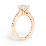 Elizabeth Princess Cut Lab Grown Diamond 18Kt Rose Gold Engagement Ring - View 3