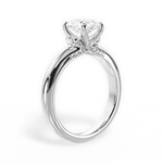 Florence Oval Cut Lab Grown Diamond Platinum Engagement Ring - View 3
