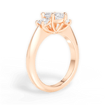 Dorothy Marquise Cut Lab Grown Diamond 18Kt Rose Gold Engagement Ring - View 3