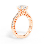 Gilda Oval Cut Lab Grown Diamond 18Kt Rose Gold Engagement Ring - View 3