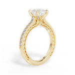 Gilda Cushion Cut Lab Grown Diamond 18Kt Yellow Gold Engagement Ring - View 2