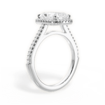 Jeanne Radiant Cut Lab Grown Diamond Platinum Engagement Ring - View 3