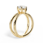 Ada Round Cut Lab Grown Diamond 18Kt Yellow Gold Engagement Ring - View 2
