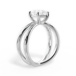 Ada Princess Cut Lab Grown Diamond 18Kt White Gold Engagement Ring - View 2