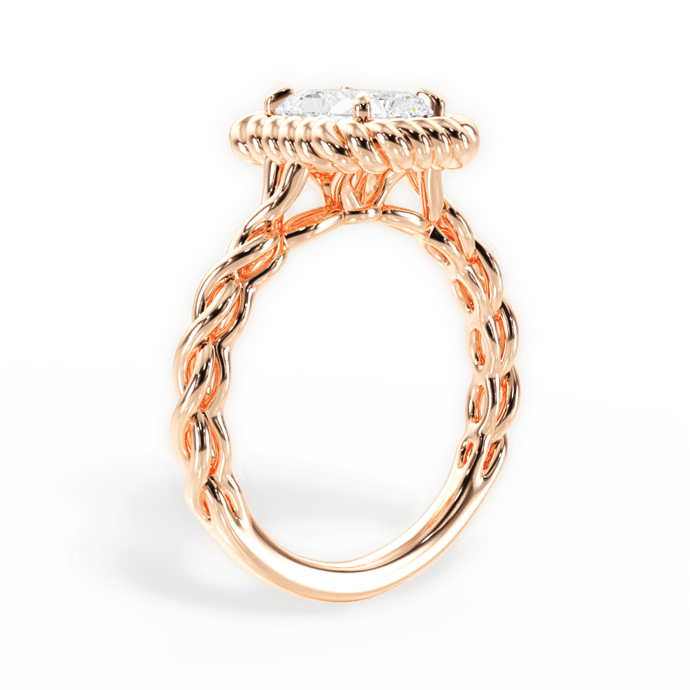 Belinda Radiant Cut Lab Grown Diamond 18Kt Rose Gold Engagement Ring - View 2