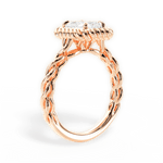 Belinda Radiant Cut Lab Grown Diamond 18Kt Rose Gold Engagement Ring - View 2