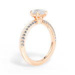 Gail Pear Cut Lab Grown Diamond 18Kt Rose Gold Engagement Ring - View 2