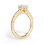 Janet Pear Cut Lab Grown Diamond 18Kt Yellow Gold Engagement Ring - View 2
