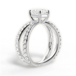 Lauren Radiant Cut Lab Grown Diamond 18Kt White Gold Engagement Ring - View 3