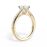 Joan Oval Cut Lab Grown Diamond 18Kt Yellow Gold Engagement Ring - View 2