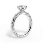 Gloria Round Cut Lab Grown Diamond Platinum Engagement Ring - View 4