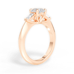 Emily Asscher Cut Lab Grown Diamond 18Kt Rose Gold Engagement Ring - View 3
