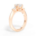 Emily Pear Cut Lab Grown Diamond 18Kt Rose Gold Engagement Ring - View 2