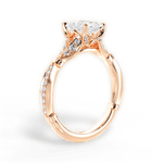 Geraldine Radiant Cut Lab Grown Diamond 18Kt Rose Gold Engagement Ring - View 4