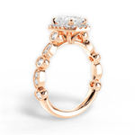 Irene Radiant Cut Lab Grown Diamond 18Kt Rose Gold Engagement Ring - View 2
