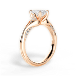 Isabel Emerald Cut Lab Grown Diamond 18Kt Rose Gold Engagement Ring - View 4