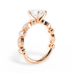 Edith Emerald Cut Lab Grown Diamond 18Kt Rose Gold Engagement Ring - View 3