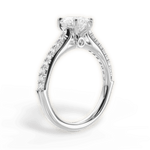 Frances Pear Cut Lab Grown Diamond Platinum Engagement Ring - View 3