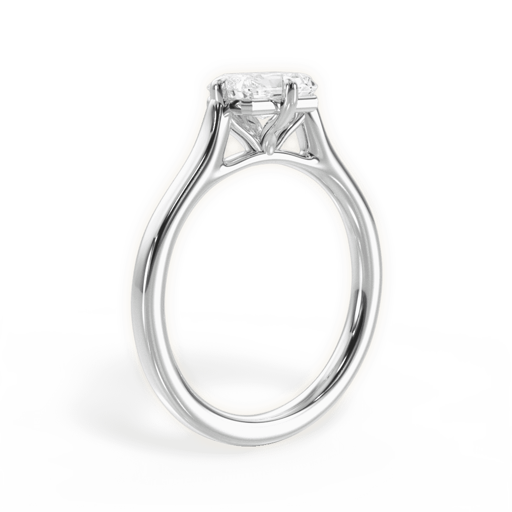 Bernadette Radiant Cut Lab Grown Diamond 18Kt White Gold Engagement Ring - View 3