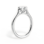 Bernadette Radiant Cut Lab Grown Diamond 18Kt White Gold Engagement Ring - View 3