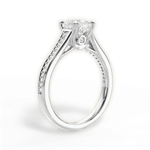 Delia Cushion Cut Lab Grown Diamond Platinum Engagement Ring - View 2