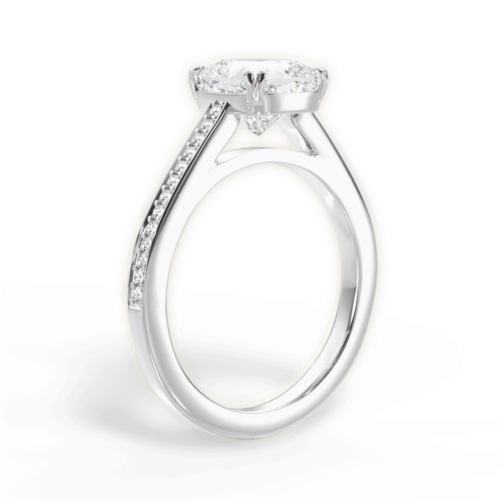 Denise Cushion Cut Lab Grown Diamond 14Kt White Gold Engagement Ring - View 2