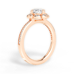 Hayley Cushion Cut Lab Grown Diamond 18Kt Rose Gold Engagement Ring - View 4
