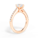 Elizabeth Pear Cut Lab Grown Diamond 18Kt Rose Gold Engagement Ring - View 2
