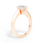 Diana Asscher Cut Lab Grown Diamond 18Kt Rose Gold Engagement Ring - View 3