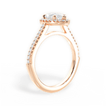 Jeanne Pear Cut Lab Grown Diamond 18Kt Rose Gold Engagement Ring - View 2