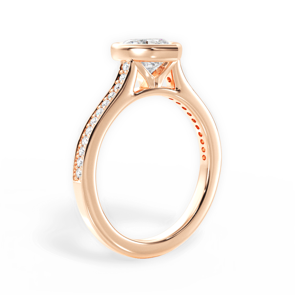 Deanna Heart Cut Lab Grown Diamond 18Kt Rose Gold Engagement Ring - View 4